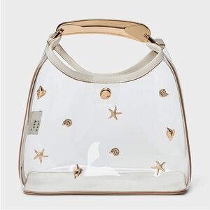 A New Day Transparent Seashell Embellished Handbag